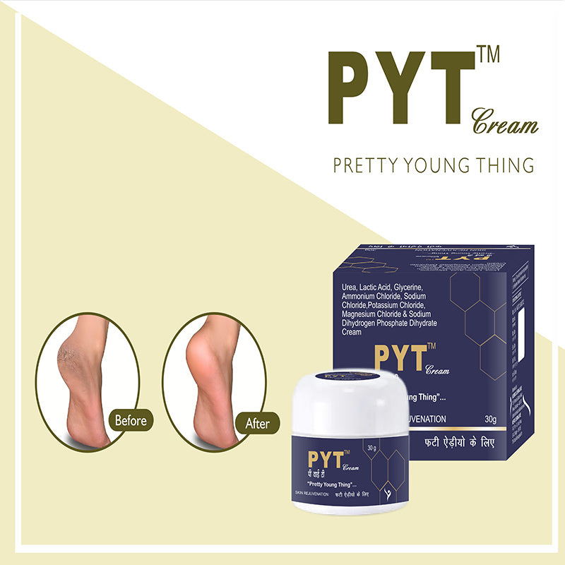 PYT Cream for Cracked Heels and Hands 30g (Pack of 3)